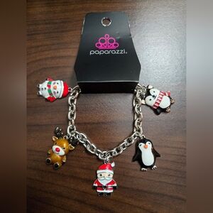 Paparazzi Festive Silver Charm Bracelet